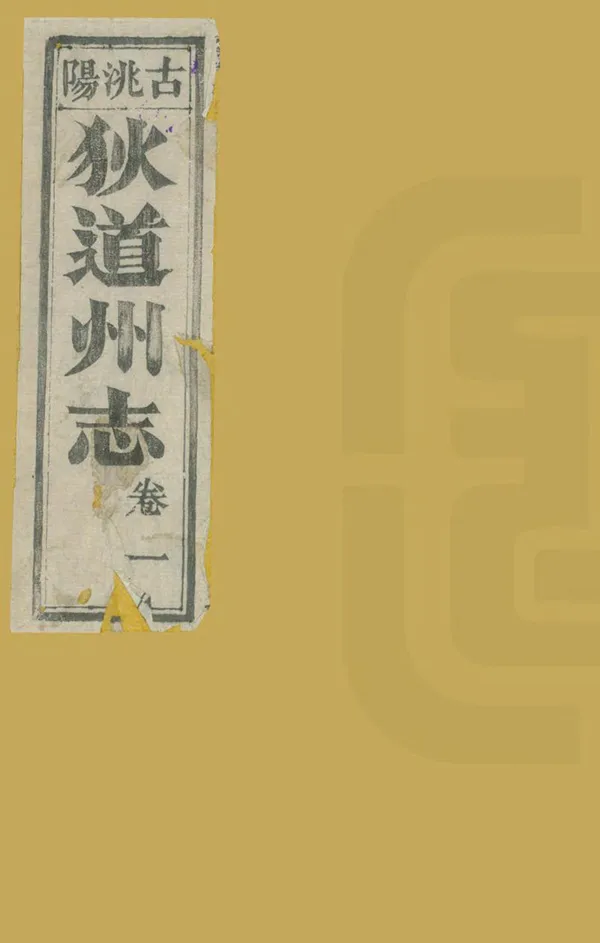 《狄道州志》编撰：呼延华国 清宣統元年[1909] PDF下载-汉笺公版书