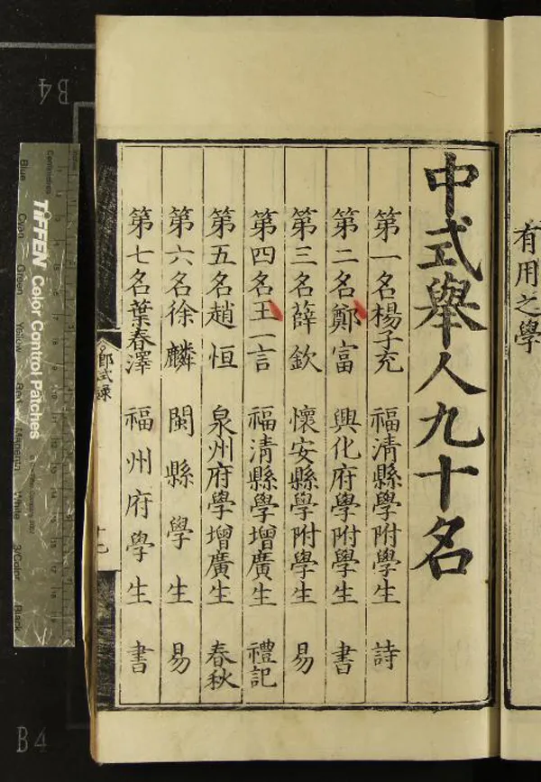 《嘉靖十三年福建鄉試錄一卷》作者：(明嘉靖)  刻本  PDF下载-汉笺公版书