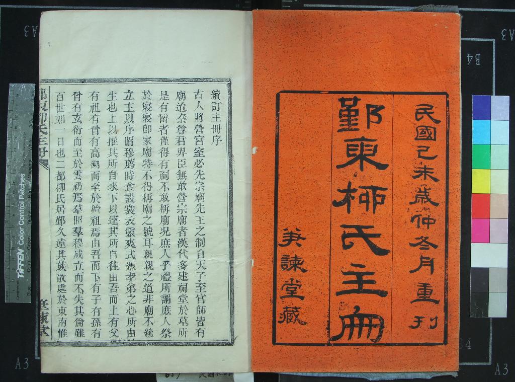 《[浙江鄞縣]鄞東柳氏主冊不分卷》作者：(民國)清柳君澐修  木活字印本  PDF下载-汉笺公版书