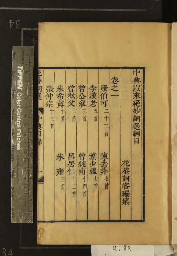 《詞苑英華（存三種）》作者：(明崇禎)明毛晉編  刻本  PDF下载-汉笺公版书