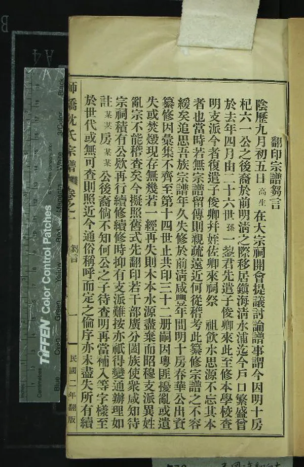 《[浙江慈溪]師橋沈氏宗譜十五卷》作者：(民國)不著撰者  鉛印本  PDF下载-汉笺公版书