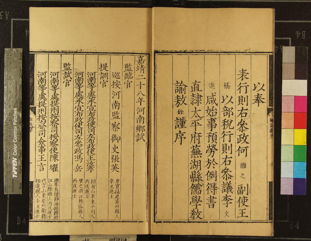 《嘉靖二十八年河南鄉試錄一卷》作者：(明嘉靖)  刻本  PDF下载-汉笺公版书