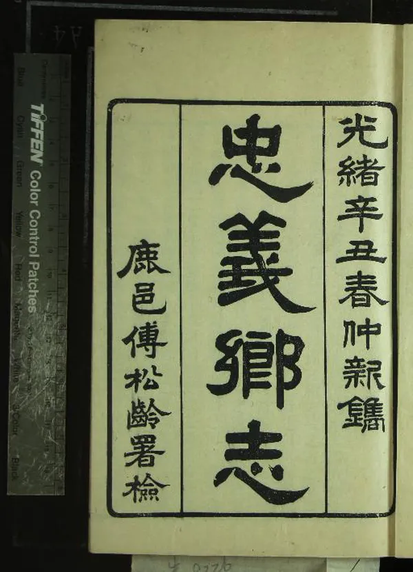 《[光緒]忠義鄉志二十卷首一卷》作者：(清光緒)清吳文江纂  刻本  PDF下载-汉笺公版书