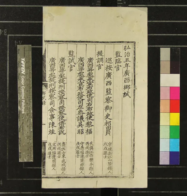 《弘治五年廣西鄉試錄一卷》作者：(明弘治)  刻本  PDF下载-汉笺公版书