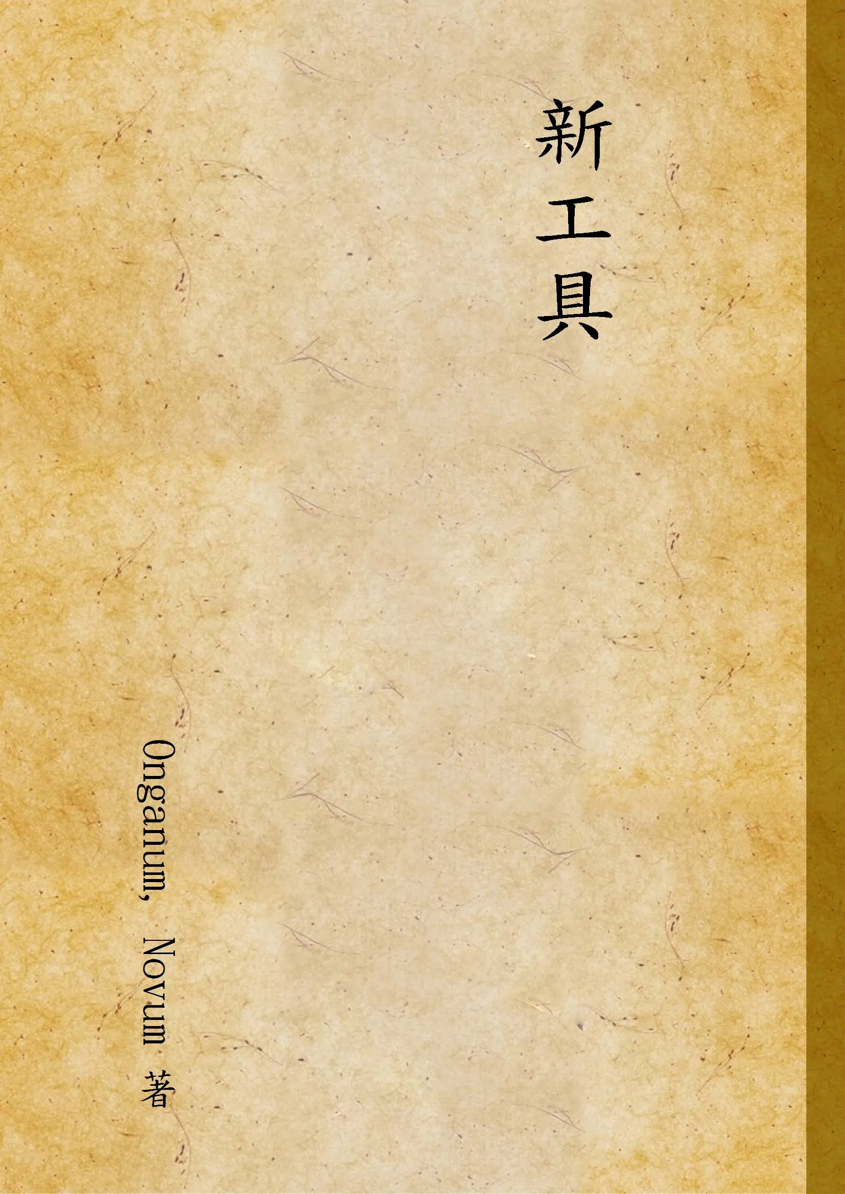 《新工具》 作者:Onganum, Novum 著 1936年  PDF下载-汉笺公版书