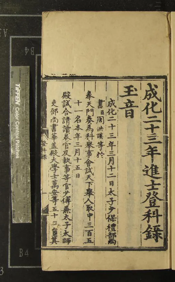 《成化二十三年進士登科錄一卷》作者：(明成化)  刻本  PDF下载-汉笺公版书