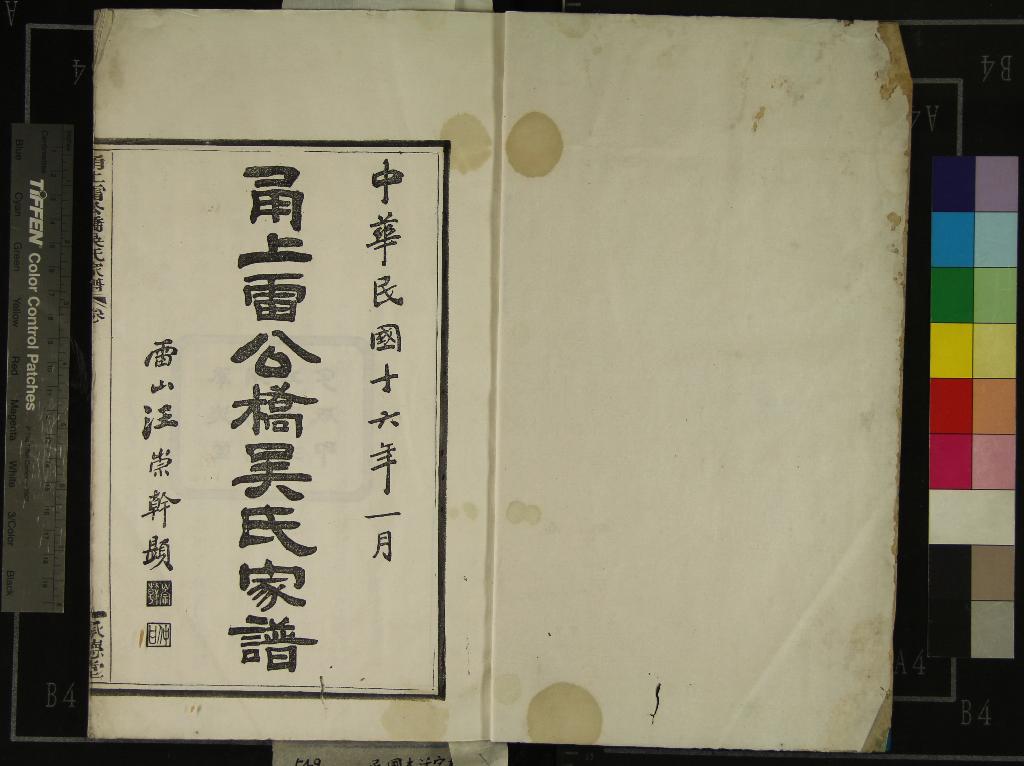 《[浙江寧波]甬上雷公橋吳氏家譜十六卷》作者：(民國)民國汪崇幹等纂修  活字本  PDF下载-汉笺公版书