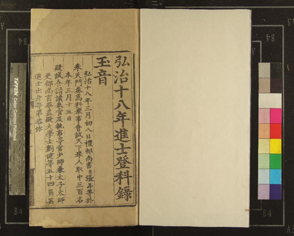 《弘治十八年進士登科錄一卷》作者：(明弘治)  刻本  PDF下载-汉笺公版书