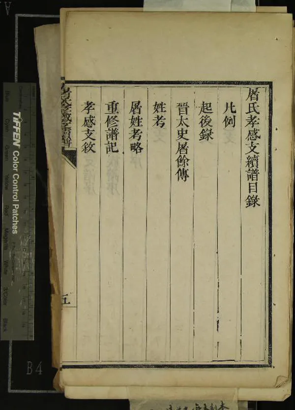 《[浙江寧波]屠氏孝感支續譜不分卷》作者：(清道光)清屠可如纂修  活字本  PDF下载-汉笺公版书