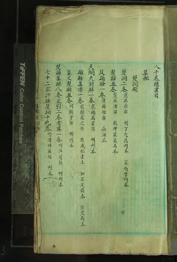 《八千卷樓書目不分卷》作者：(清)清丁丙藏、民國丁立中撰  稿本  PDF下载-汉笺公版书