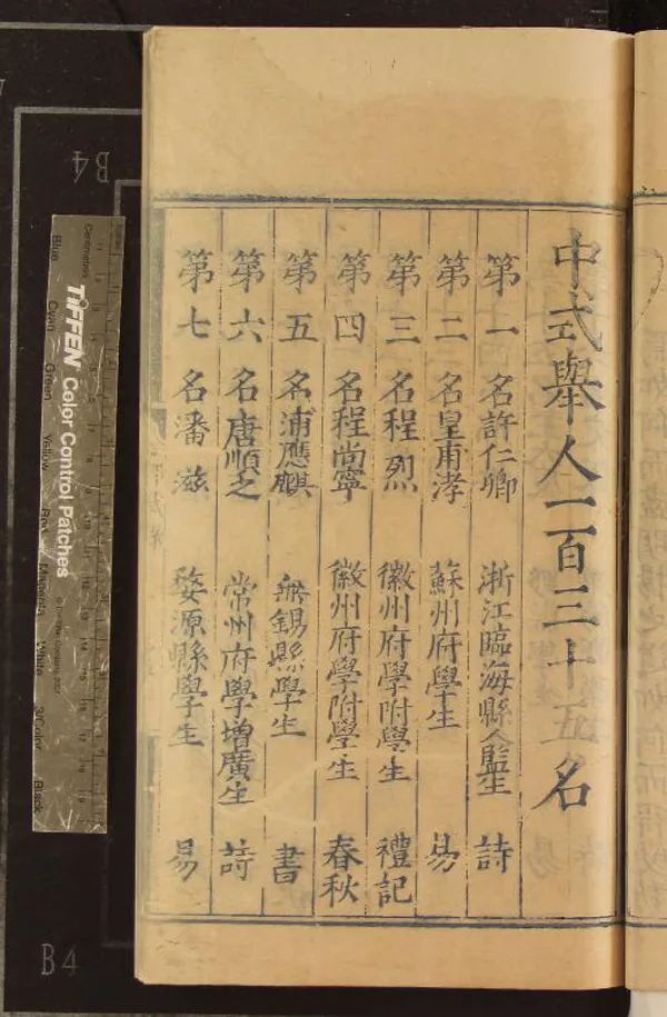 《嘉靖七年應天府鄉試錄一卷》作者：(明嘉靖)  藍印本  PDF下载-汉笺公版书