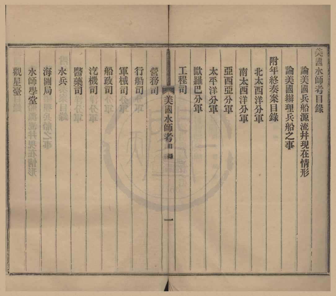 《美國水師考一卷》作者：(清光緒)英國巴那比撰、美國克理撰、英國傅蘭雅譯、清鍾天緯譯清江南製造局編  鉛印本  PDF下载-汉笺公版书
