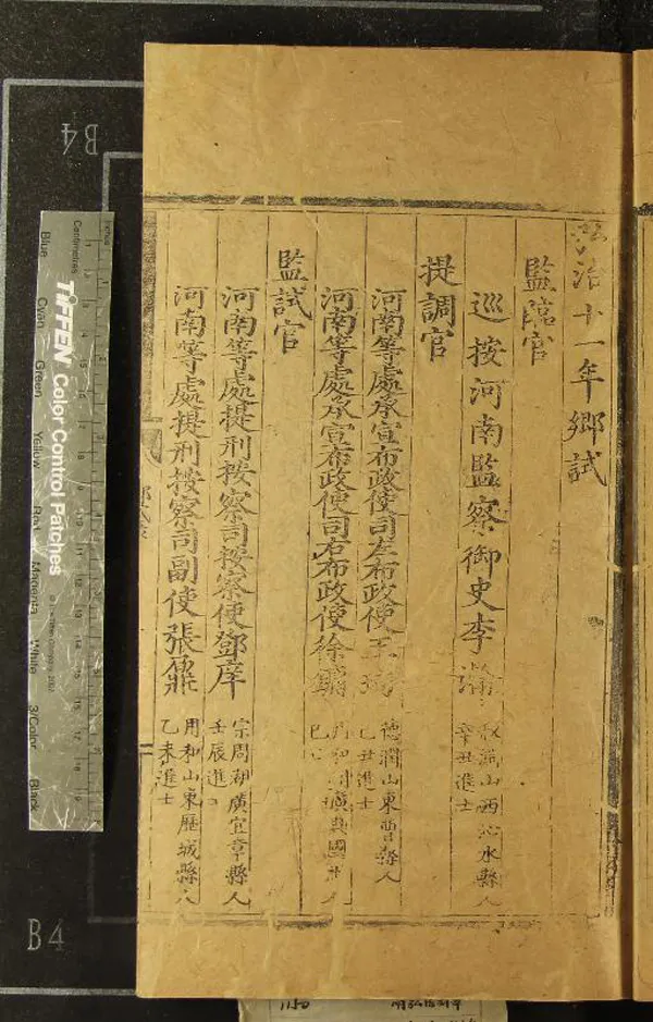 《弘治十一年河南鄉試錄一卷》作者：(明弘治)  刻本  PDF下载-汉笺公版书