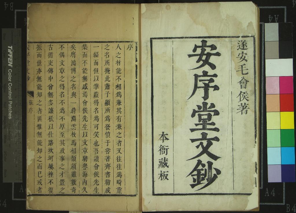 《安序堂文鈔三十卷》作者：(清康熙)清毛際可著、清林雲銘、嚴允肇評、清毛士儀、毛士儲校  刻本  PDF下载-汉笺公版书