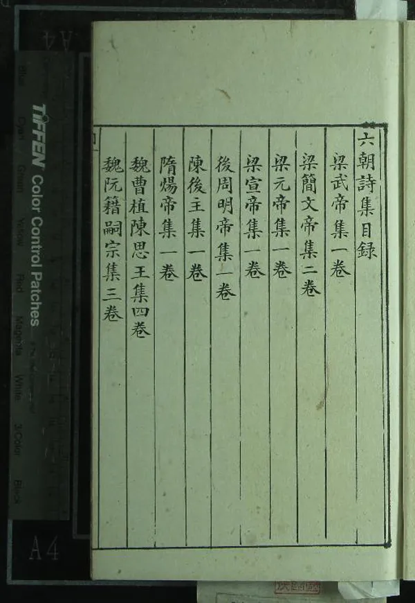 《六朝詩集五十五卷》作者：(明嘉靖)薛应旂  刻本  PDF下载-汉笺公版书