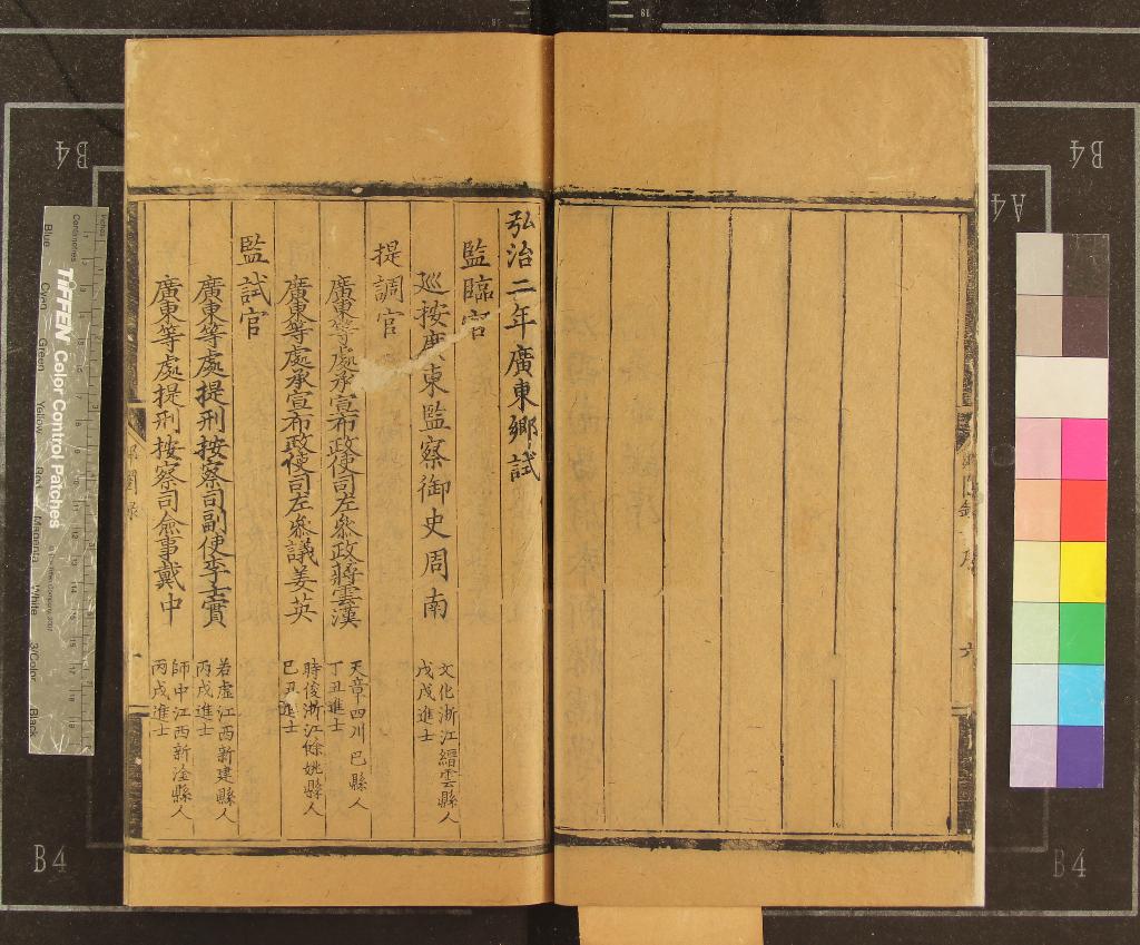 《弘治二年廣東鄉試錄一卷》作者：(明弘治)  刻本  PDF下载-汉笺公版书