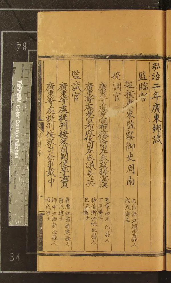 《弘治二年廣東鄉試錄一卷》作者：(明弘治)  刻本  PDF下载-汉笺公版书