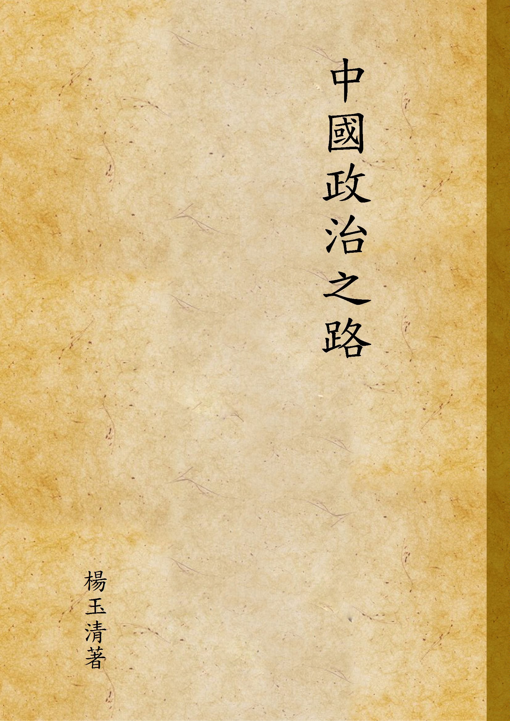 《中國政治之路》 作者:楊玉清著 1944年  PDF下载-汉笺公版书