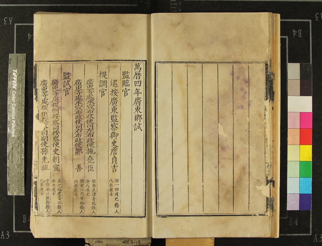 《萬曆四年廣東鄉試錄一卷》作者：(明萬曆)  刻本  PDF下载-汉笺公版书